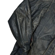 Load image into Gallery viewer, Vintage 90's TARGA Genuine Real Distressed Black Leather Bomber Jacket