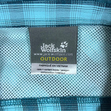 Load image into Gallery viewer, JACK WOLFSKIN Outdoor Blue Plaid Check Short Sleeve Utility Shirt