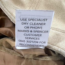 Load image into Gallery viewer, BLUE HARBOUR Marks & Spencer Classic Real Genuine Tan Suede Leather Bomber Jacket