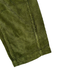 Load image into Gallery viewer, NIKE Embroidered Mini Logo Green Corduroy Cord Cropped Length Pants Trousers