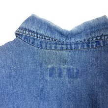 Load image into Gallery viewer, Vintage John F. Gee Cowboy Western Embroidered Horse Blue Denim Popper Long Sleeve Shirt