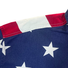 Load image into Gallery viewer, Vintage STARS & STRIPES USA Flag Colour Block Western Cowboy Long Sleeve Shirt