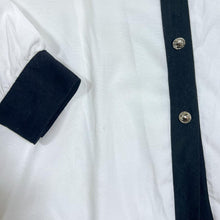 Load image into Gallery viewer, Vintage Cowboy Western Style Tasselled White Black Long Sleeve Shirt
