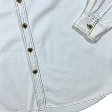 Load image into Gallery viewer, Vintage Forbidden Co. Cowboy Western Embroidered Aztec Pattern White Long Sleeve Shirt