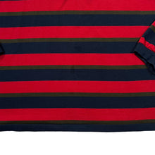 Load image into Gallery viewer, Early 00's COTTON TRADERS RUGBY Embroidered Bulldog Striped Long Sleeve Rugby Polo Shirt