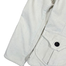Load image into Gallery viewer, GAP "Stretch" White Corduroy Cord Button Blazer Pea Coat