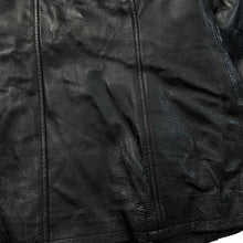 Load image into Gallery viewer, Vintage GENUINE LEATHER Classic Real Black Leather Button Jacket