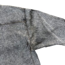 Load image into Gallery viewer, Vintage 90's ARIZONA JEANS Lace Panel Western Cowboy Long Sleeve Acid Wash Black Denim Shirt