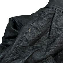 Load image into Gallery viewer, Vintage 90's FLUID INTERNATIONAL Genuine Real Black Leather Biker Bomber Jacket