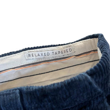 Load image into Gallery viewer, TIMBERLAND "Relaxed Tapered" Navy Blue Corduroy Cord Cargo Trousers