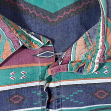 Load image into Gallery viewer, Vintage 90's Aztec Navajo Crazy Abstract Patterned Long Sleeve Cotton Shirt