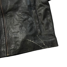 Load image into Gallery viewer, Early 00's RETRO Classic Black Genuine Real Leather Biker Style Jacket
