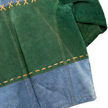 Load image into Gallery viewer, Vintage 90's FASHION INC Cowboy Western Style Genuine Real Suede Leather Colour Block Bomber Jacket