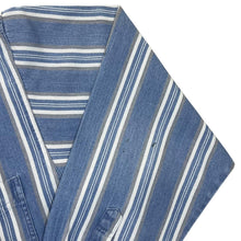 Load image into Gallery viewer, Vintage 90's Coliseum Blue White Striped Long Sleeve Cotton Button-Up Shirt