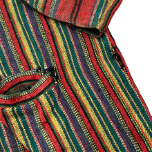 Load image into Gallery viewer, Vintage 90's MADE IN INDIA Multi Colour Blanket Striped Wool Button Collared Sweater Cardigan