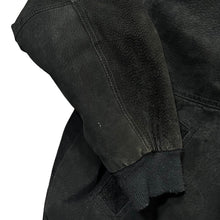 Load image into Gallery viewer, Vintage 90's Genuine Real Black Suede Leather Zip Bomber Jacket