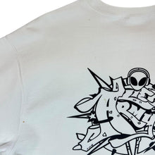 Load image into Gallery viewer, Carhartt "Alien Army" Embroidered Spellout White Crewneck Sweatshirt