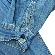 Load image into Gallery viewer, Early 00's CAT Caterpillar Mini Patch Logo Blue Denim Zip Over Shirt
