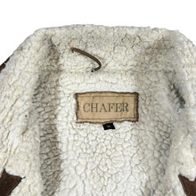 Load image into Gallery viewer, Vintage 90's CHAFER Aztec Pattern Woven Panel Suede Leather Fleece Lined Jacket