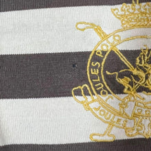 Load image into Gallery viewer, Joules Rugger Embroidered Crest Striped Long Sleeve Rugby Polo Shirt Top