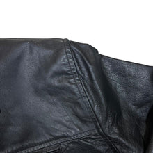 Load image into Gallery viewer, Vintage 90's Classic Basic Genuine Real Black Leather Zip Bomber Jacket