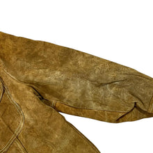 Load image into Gallery viewer, Vintage 80's Handmade Fleece Lined Suede Leather Heavyweight Button Jacket