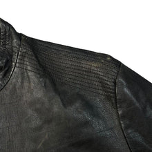 Load image into Gallery viewer, Early 00's RETRO Classic Black Genuine Real Leather Biker Style Jacket