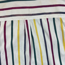 Load image into Gallery viewer, Vintage Kensington Road Multi Striped Cotton Distressed Long Sleeve Grandad Collar Shirt