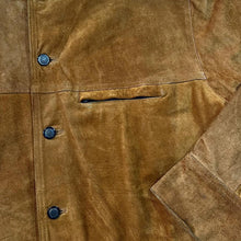 Load image into Gallery viewer, Vintage 90's AKASO REAL LEATHER Genuine Heavyweight Tan Suede Leather Jacket