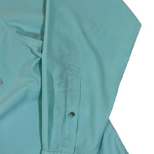 Load image into Gallery viewer, COLUMBIA PFG Fishing Turquoise Long Sleeve Polyester Utility Shirt