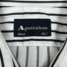 Load image into Gallery viewer, AQUASCUTUM Classic Striped Long Sleeve Formal Dress Cotton Shirt