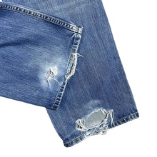 Load image into Gallery viewer, LEVI'S 501 Classic Blue Denim Straight Leg Distressed Jeans