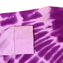 Load image into Gallery viewer, CHAMPION Classic Embroidered Mini Logo Purple Tie Dye Crewneck Sweatshirt