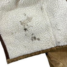 Load image into Gallery viewer, Vintage 90's CHAFER Aztec Pattern Woven Panel Suede Leather Fleece Lined Jacket