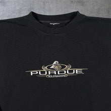 Load image into Gallery viewer, Vintage NCAA Purdue Boilermakers College Embroidered Spellout Black Sweatshirt