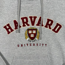 Load image into Gallery viewer, Champion Eco Harvard University Embroidered Spellout Grey Pullover Hoodie