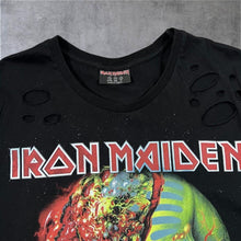 Load image into Gallery viewer, Iron Maiden Classic Skull Graphic Heavy Metal Band Distressed Effect T-Shirt