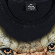 Load image into Gallery viewer, Early 00's Caballo Lion Animal Wildlife Graphic Black Cotton T-Shirt