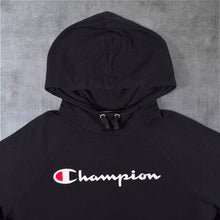 Load image into Gallery viewer, Champion Classic Logo Spellout Graphic Black Pullover Hoodie