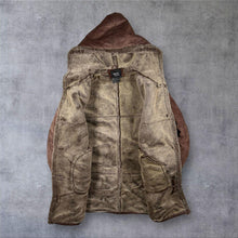 Load image into Gallery viewer, Dennis Basso Genuine Suede Leather Faux Fur Lined Hooded Coat Brown L Y2K