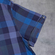 Load image into Gallery viewer, CK Calvin Klein Classic Navy Blue Mix Check Short Sleeve Cotton Shirt