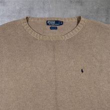 Load image into Gallery viewer, Polo Ralph Lauren Jumper Mens 3XL Big Beige Cotton Knit Crew Neck Pony Logo