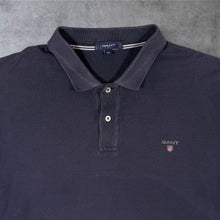 Load image into Gallery viewer, GANT Faded Navy Blue Embroidered Mini Logo Short Sleeve Polo Shirt