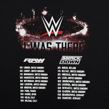 Load image into Gallery viewer, WWE "I Was There" Smackdown Raw UK Europe Tour Graphic Black T-Shirt