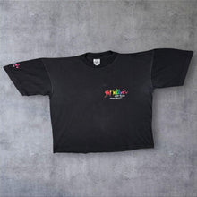 Load image into Gallery viewer, Vintage Fat Willy's Surf Shack "Blackpool" Surfer Tourist Graphic Faded Black T-Shirt