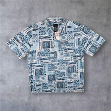 Load image into Gallery viewer, Quiksilver Mens Large Hawaiian Shirt Blue Tropical Aloha Surf Short Sleeve