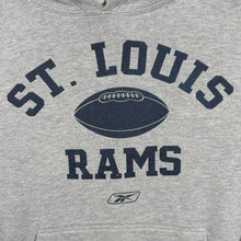 Load image into Gallery viewer, Reebok NFL St. Louis Rams Football Logo Graphic Grey Hoodie