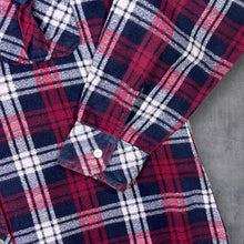 Load image into Gallery viewer, Vintage 80s Friendship Chinese Workwear Flannel Shirt 40 L Red Plaid Check