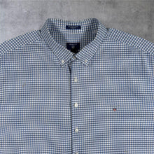 Load image into Gallery viewer, GANT Tech Prep Oxford Shirt Mens 2XL Blue White Gingham Check Regular Fit