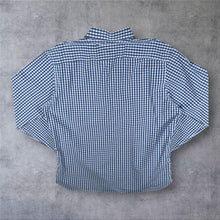 Load image into Gallery viewer, Tommy Hilfiger "Custom Fit" Blue White Check Long Sleeve Button-Down Cotton Shirt